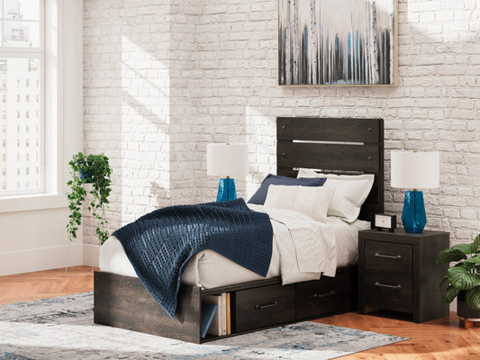 Bradenton Furniture Outlet - Ashley Furniture - Hollivern Bedroom - Full Panel Bed / Dark Gray - PCB2108B12