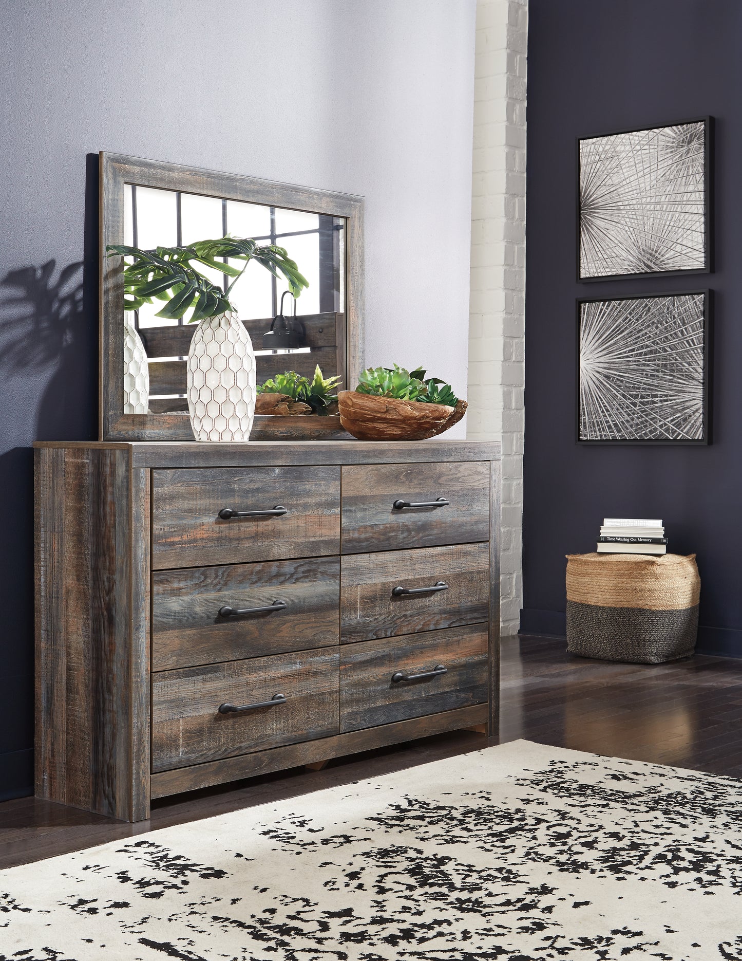 Bradenton Furniture Outlet - Ashley Furniture - Drystan Bedroom - Dresser and Mirror / Multi - B211B1