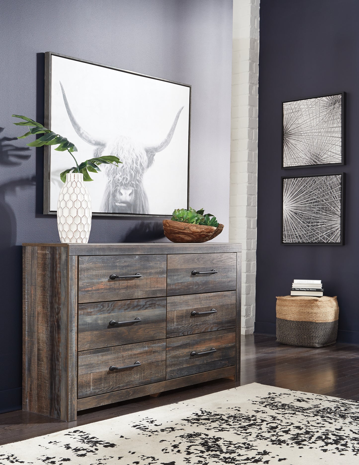 Bradenton Furniture Outlet - Ashley Furniture - Drystan Bedroom - Six Drawer Dresser / Multi - B211-31