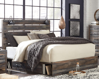 Bradenton Furniture Outlet - Ashley Furniture - Drystan Bedroom - King Panel Bed with 4 Storage Drawers / Multi - B211B54