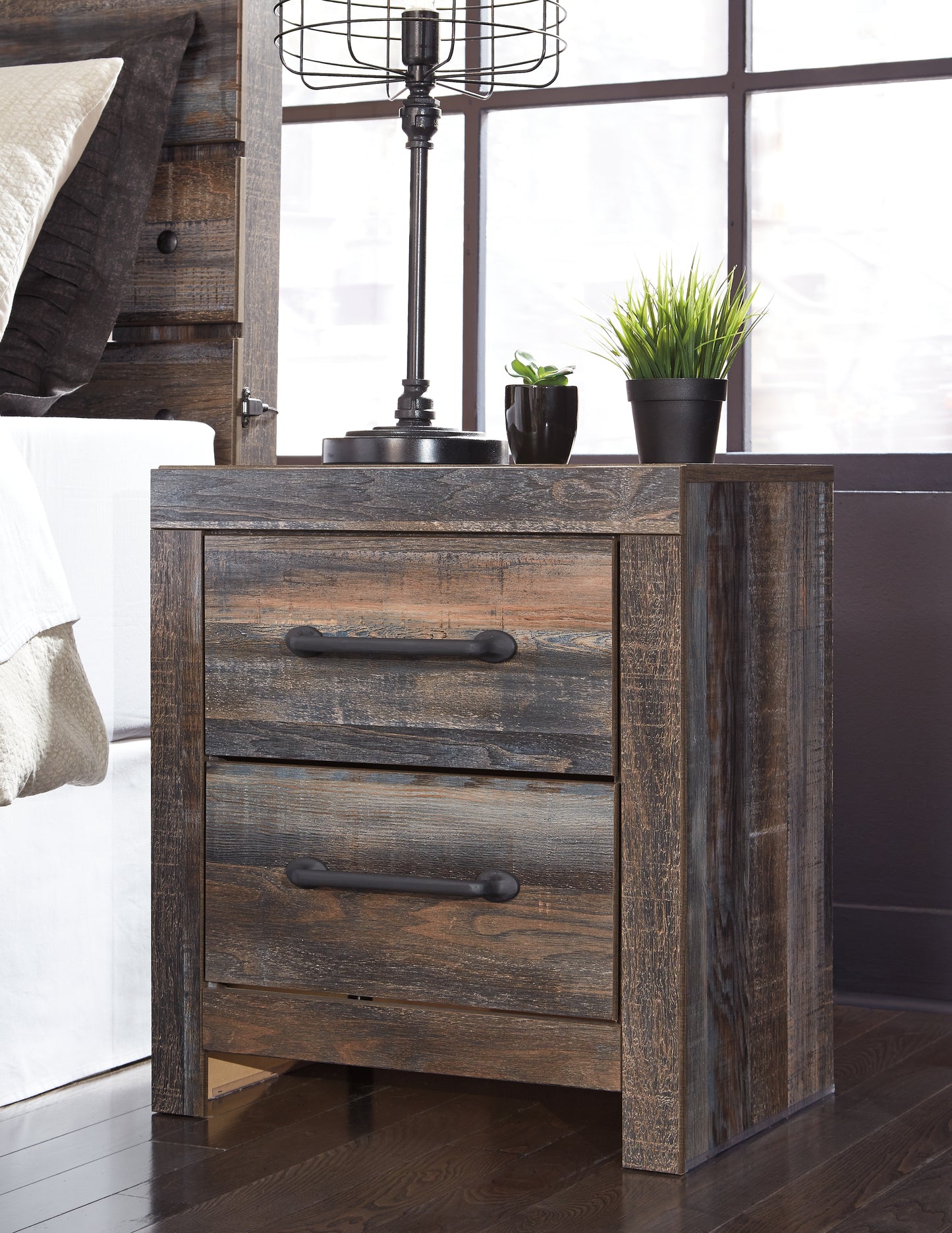 Bradenton Furniture Outlet - Ashley Furniture - Drystan Bedroom - Two Drawer Night Stand / Multi - B211-92