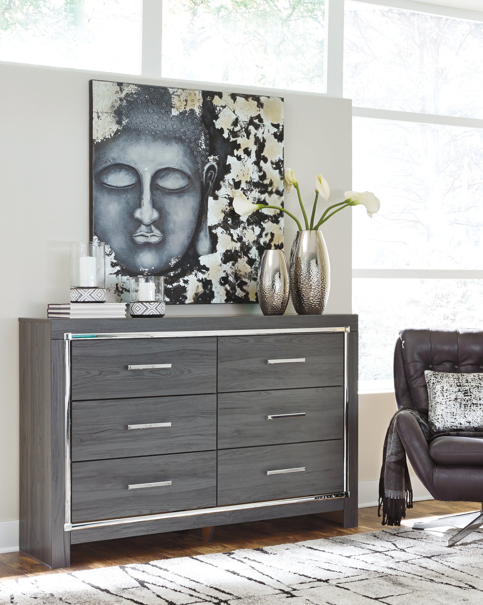 Bradenton Furniture Outlet - Ashley Furniture - Lodanna Bedroom - King Panel Bed / Gray - B214B10