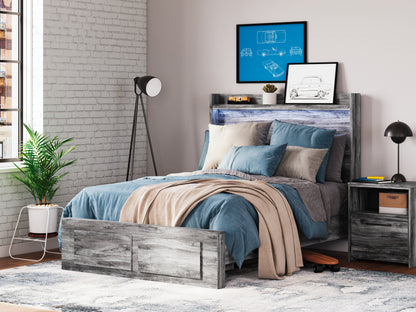 Bradenton Furniture Outlet - Ashley Furniture - Baystorm Bedroom - Full Panel Bed with 2 Storage Drawers / Gray - B221B34