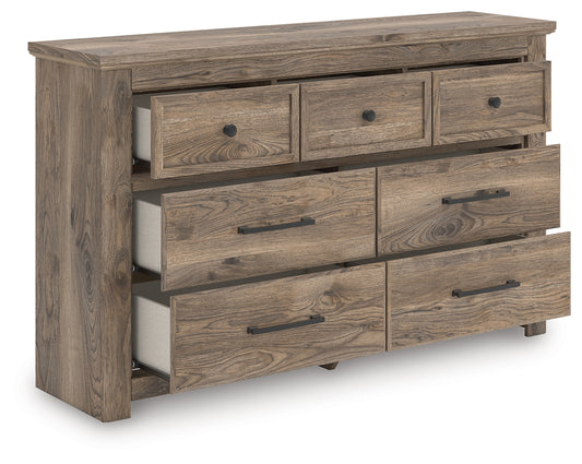 Bradenton Furniture Outlet - Ashley Furniture - Rusticott Bedroom - Seven Drawer Dresser / Brown - PCB2260-31