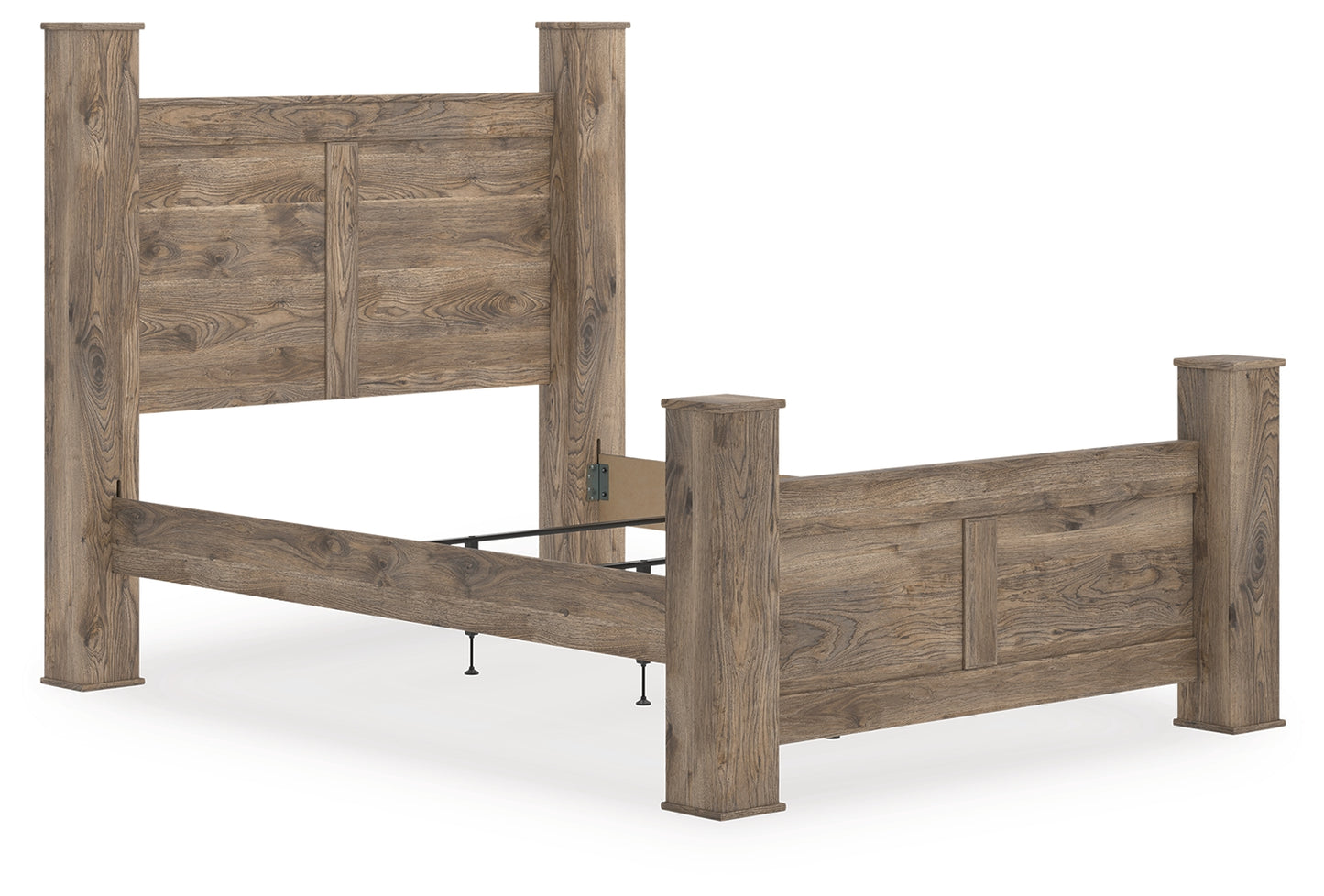 Bradenton Furniture Outlet - Ashley Furniture - Rusticott Bedroom - Queen Poster Bed / Brown - PCB2260B4