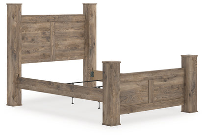 Bradenton Furniture Outlet - Ashley Furniture - Rusticott Bedroom - Queen Poster Bed / Brown - PCB2260B4