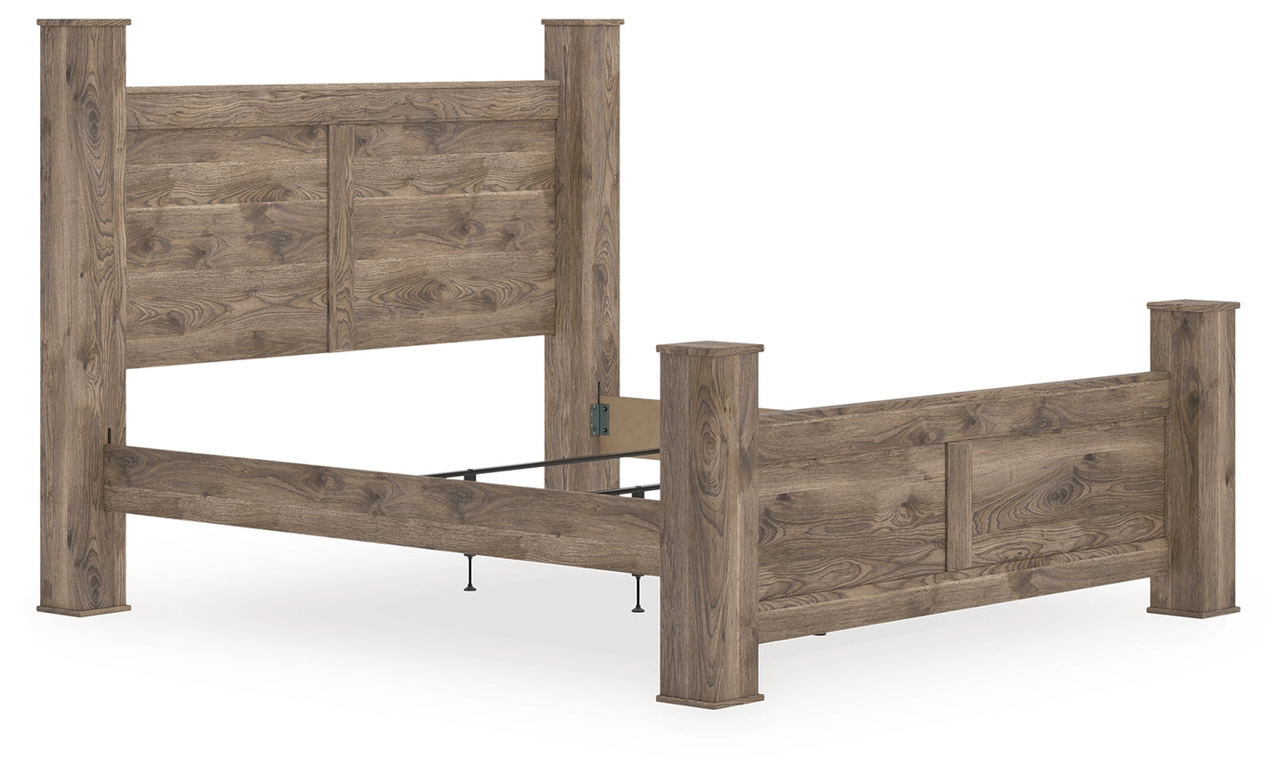 Bradenton Furniture Outlet - Ashley Furniture - Rusticott Bedroom - King Poster Bed / Brown - PCB2260B7