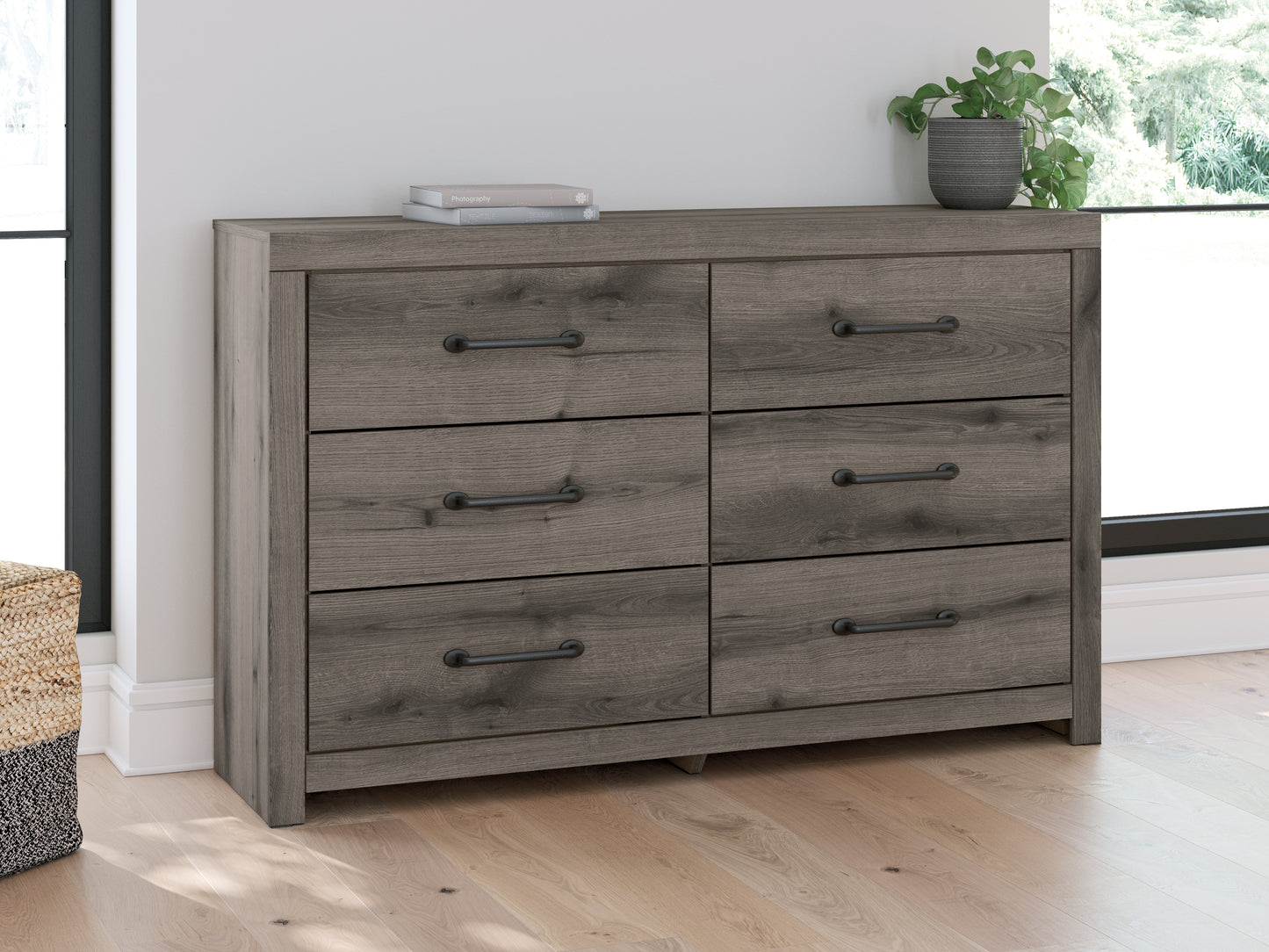Bradenton Furniture Outlet - Ashley Furniture - Graystorm Bedroom - Six Drawer Dresser / Brown Gray - PCB2405-31