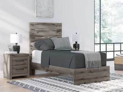Bradenton Furniture Outlet - Ashley Furniture - Graystorm Bedroom - Twin Panel Bed / Brown Gray - PCB2405B12