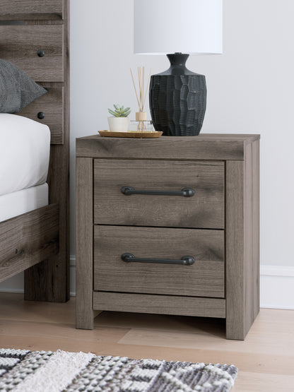 Bradenton Furniture Outlet - Ashley Furniture - Graystorm Bedroom - Two Drawer Night Stand / Brown Gray - PCB2405-92