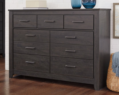 Bradenton Furniture Outlet - Ashley Furniture - Brinxton Bedroom - Seven Drawer Dresser / Charcoal - B249-31