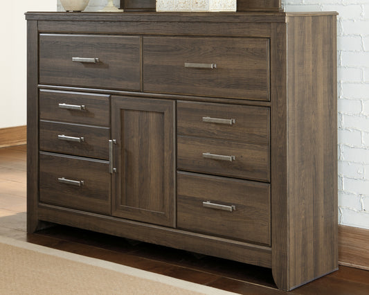 Bradenton Furniture Outlet - Ashley Furniture - Juararo Bedroom - California King Poster Bed / Dark Brown - B251B12