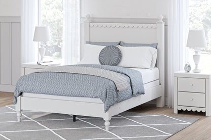 Bradenton Furniture Outlet - Ashley Furniture - Mollviney Bedroom - Full Panel Bed / White - B2540B3