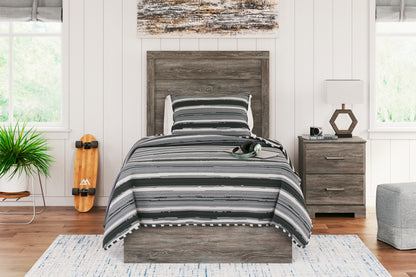Bradenton Furniture Outlet - Ashley Furniture - Ralinksi Bedroom - Twin Panel Bed / Gray - B2587B11