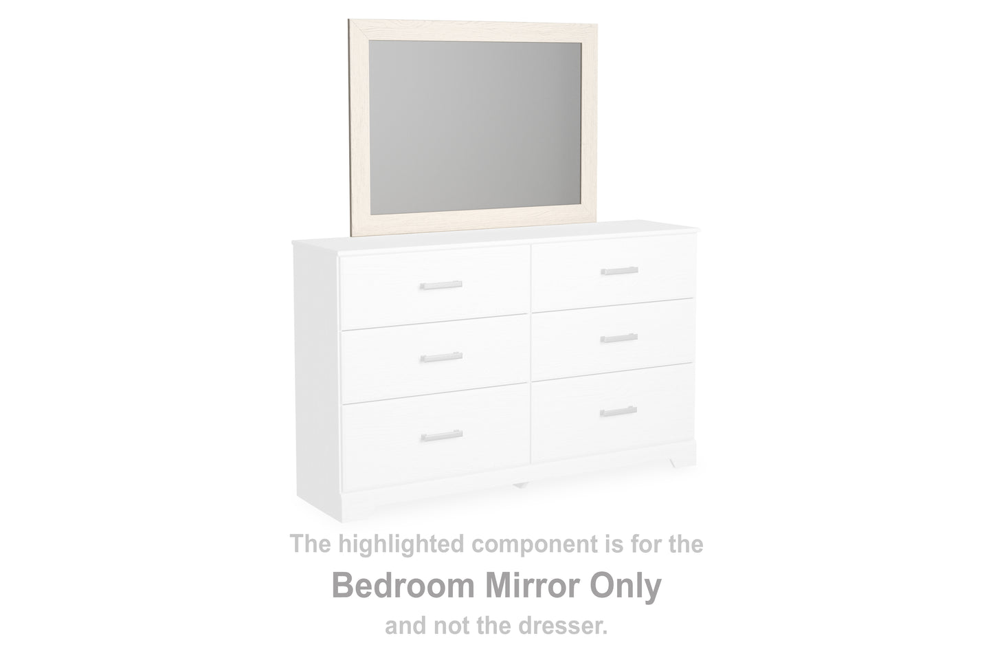 Bradenton Furniture Outlet - Ashley Furniture - Stelsie Bedroom - Bedroom Mirror / White - B2588-36