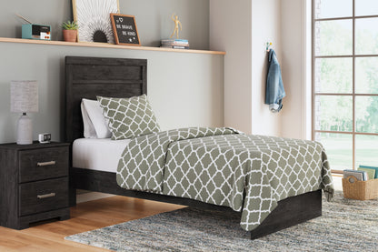 Bradenton Furniture Outlet - Ashley Furniture - Belachime Bedroom - Twin Panel Bed / Charcoal - B2589B11