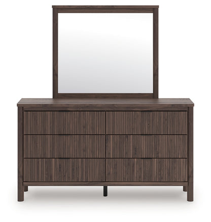 Bradenton Furniture Outlet - Ashley Furniture - Pamytta Bedroom - Dresser and Mirror / Brown - PCB2614B1