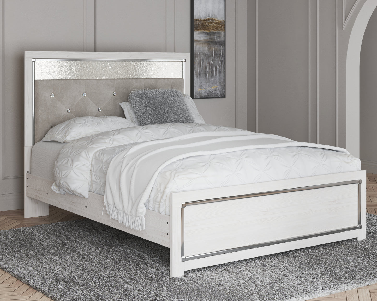 Bradenton Furniture Outlet - Ashley Furniture - Altyra Bedroom - Queen Panel Bed / White - B2640B2
