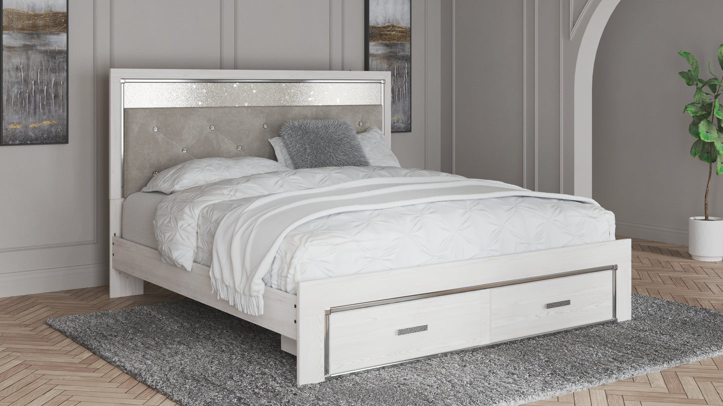 Bradenton Furniture Outlet - Ashley Furniture - Altyra Bedroom - King Upholstered Storage Bed / White - B2640B29