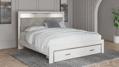 Bradenton Furniture Outlet - Ashley Furniture - Altyra Bedroom - King Upholstered Storage Bed / White - B2640B29