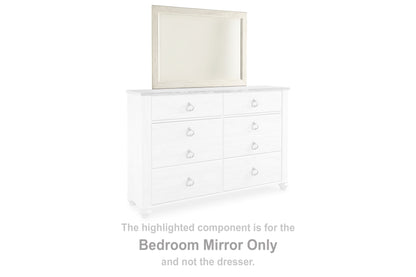 Bradenton Furniture Outlet - Ashley Furniture - Willowton Bedroom - Bedroom Mirror / Whitewash - B267-36