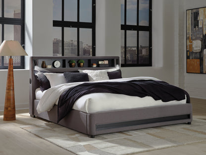 Bradenton Furniture Outlet - Ashley Furniture - Verishaw Bedroom - California King Upholstered Bed / Gray - PCB2721B22