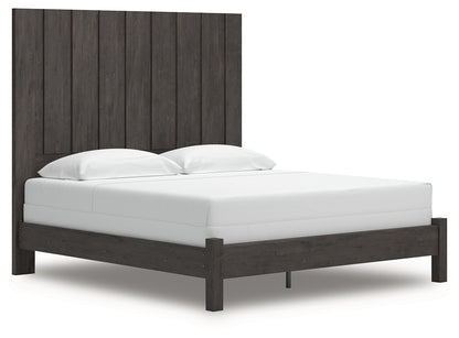Bradenton Furniture Outlet - Ashley Furniture - Fraluna Bedroom - King Panel Bed / Charcoal - PCB3370B8