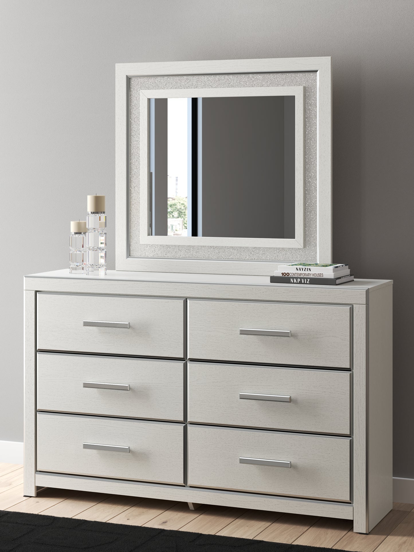 Bradenton Furniture Outlet - Ashley Furniture - Zuraleus Bedroom - Dresser and Mirror / White - PCB3381B1