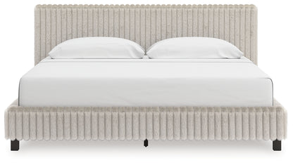 Bradenton Furniture Outlet - Ashley Furniture - Zuraleus Bedroom - King Upholstered Bed / White - PCB3381B13