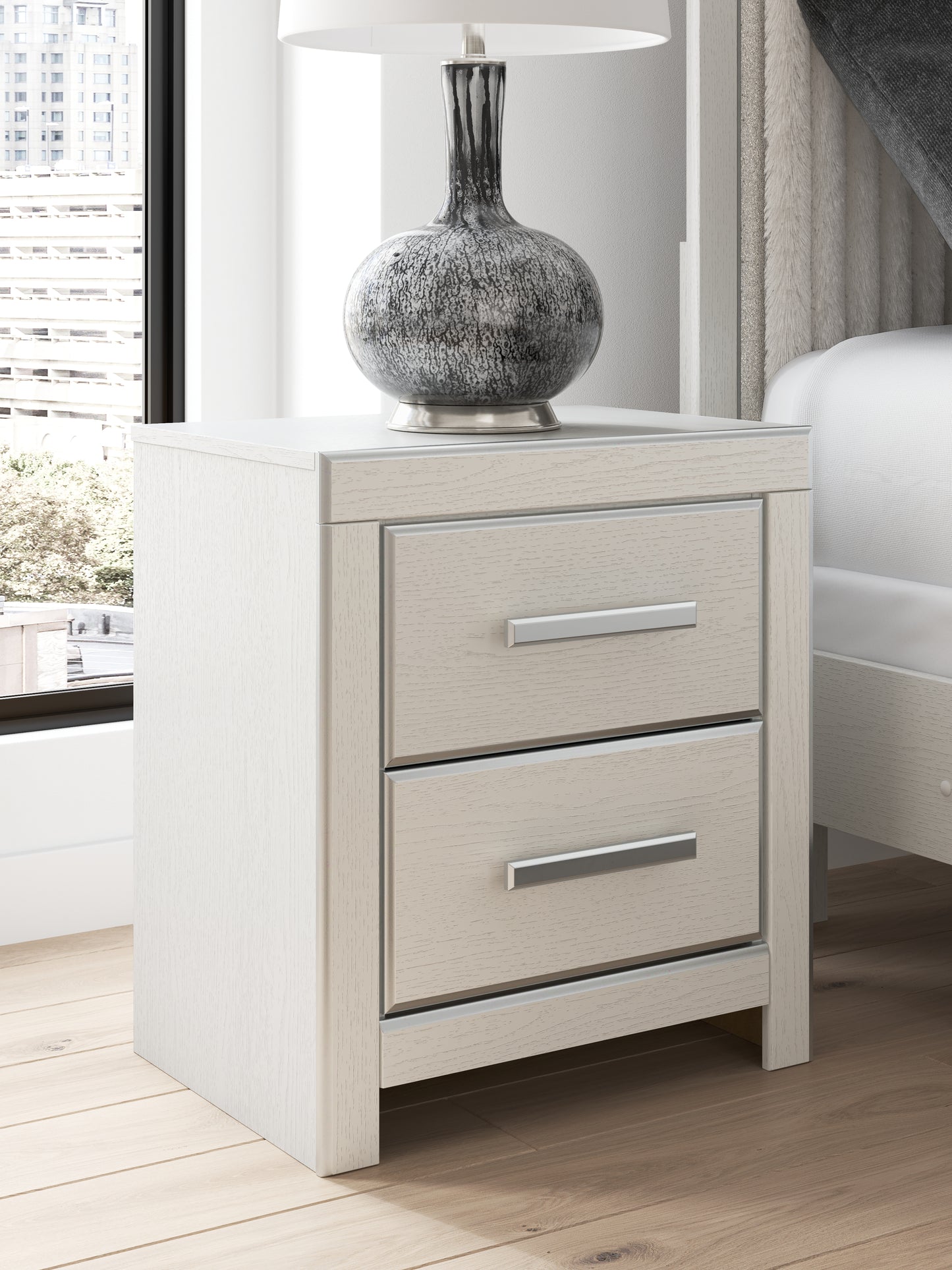 Bradenton Furniture Outlet - Ashley Furniture - Zuraleus Bedroom - Two Drawer Night Stand / White - PCB3381-92