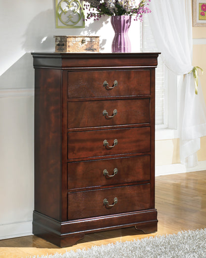 Bradenton Furniture Outlet - Ashley Furniture - Alisdair Bedroom - Chest / Reddish Brown - B376-46