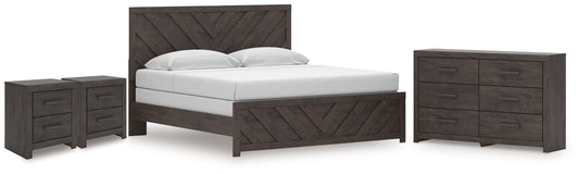 Bradenton Furniture Outlet - Ashley Furniture - Prendonea King Panel Bed, Dresser and 2 Nightstands - King Panel Bed, Dresser and 2 Nightstands - B3789B13