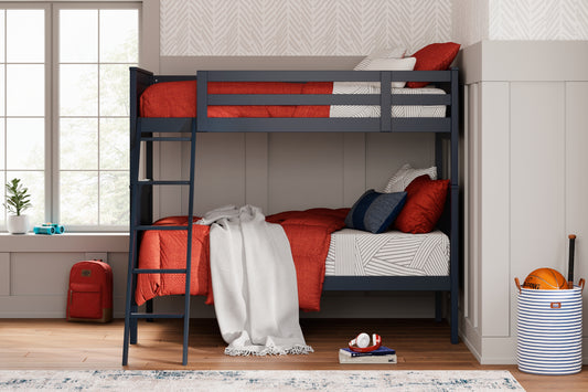 Bradenton Furniture Outlet - Ashley Furniture - Nextonfort Bedroom - Twin over Twin Bunk Bed / Black - B396B7