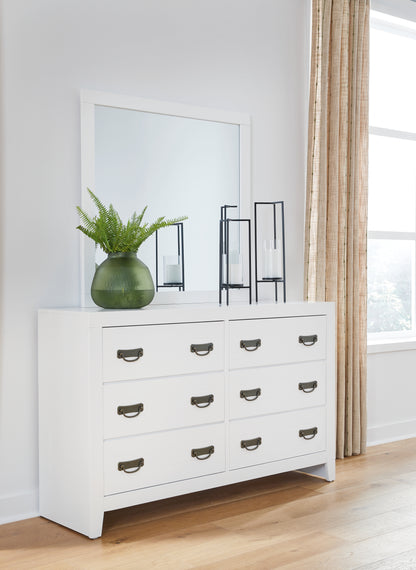 Bradenton Furniture Outlet - Ashley Furniture - Binterglen Bedroom - Dresser and Mirror / White - B427B1