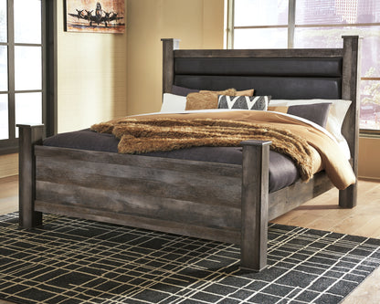 Bradenton Furniture Outlet - Ashley Furniture - Wynnlow Bedroom - King Poster Bed / Gray - B440B6