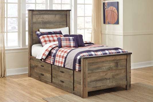 Bradenton Furniture Outlet - Ashley Furniture - Trinell Bedroom - Full Bookcase Bed with Storage / Brown - B446B91