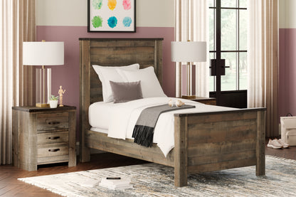 Bradenton Furniture Outlet - Ashley Furniture - Trinell Bedroom - Twin Panel Bed / Brown - B446B2