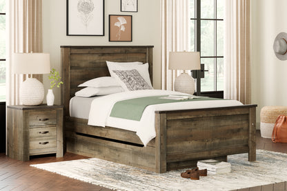 Bradenton Furniture Outlet - Ashley Furniture - Trinell Bedroom - Full Panel Bed with 1 Large Storage Drawer / Brown - B446B9
