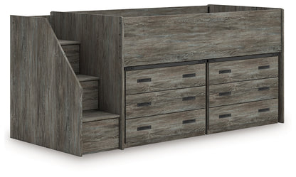 Frandern Twin Loft Bed with Bookcase Storage