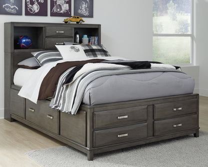 Bradenton Furniture Outlet - Ashley Furniture - Caitbrook Bedroom - Full Storage Bed with 7 Drawers / Gray - B476B4