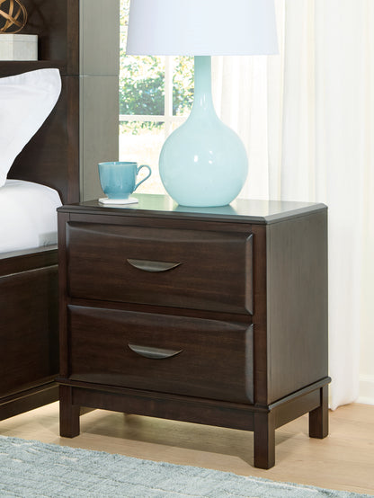 Bradenton Furniture Outlet - Ashley Furniture - Vanmore Bedroom - Two Drawer Night Stand / Dark Brown - B479-92