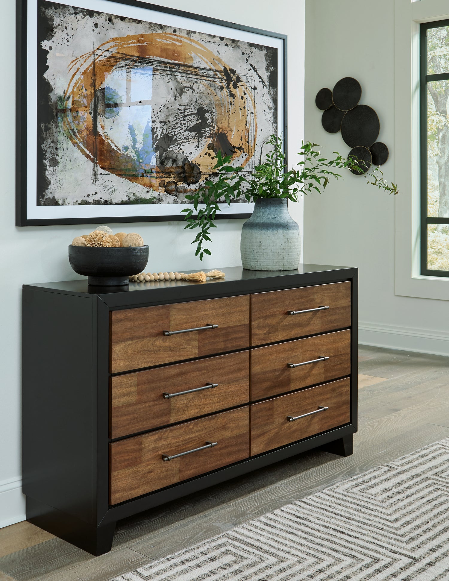 Bradenton Furniture Outlet - Ashley Furniture - Kraeburn Bedroom - King Panel Storage Bed / Brown/Black - B496B12