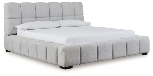 Bradenton Furniture Outlet - Ashley Furniture - Grendusk Bedroom - California King Upholstered Bed / Light Gray - PCB584B3