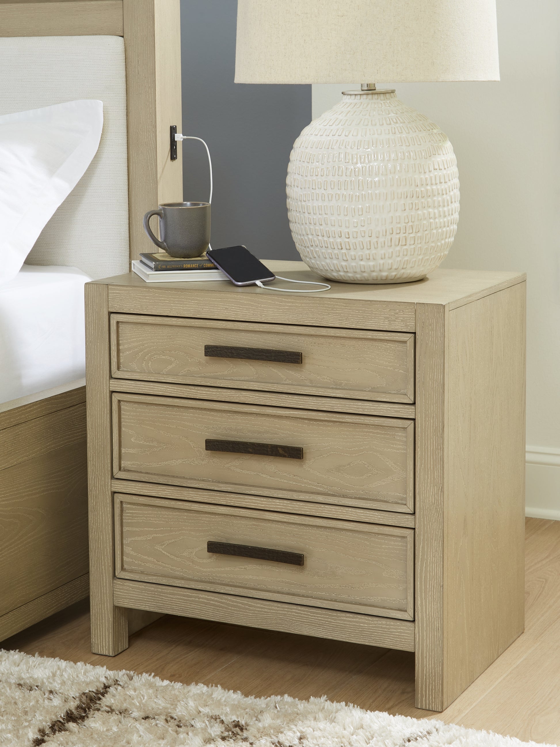 Bradenton Furniture Outlet - Ashley Furniture - Calmoro Bedroom - Three Drawer Night Stand - B602-93