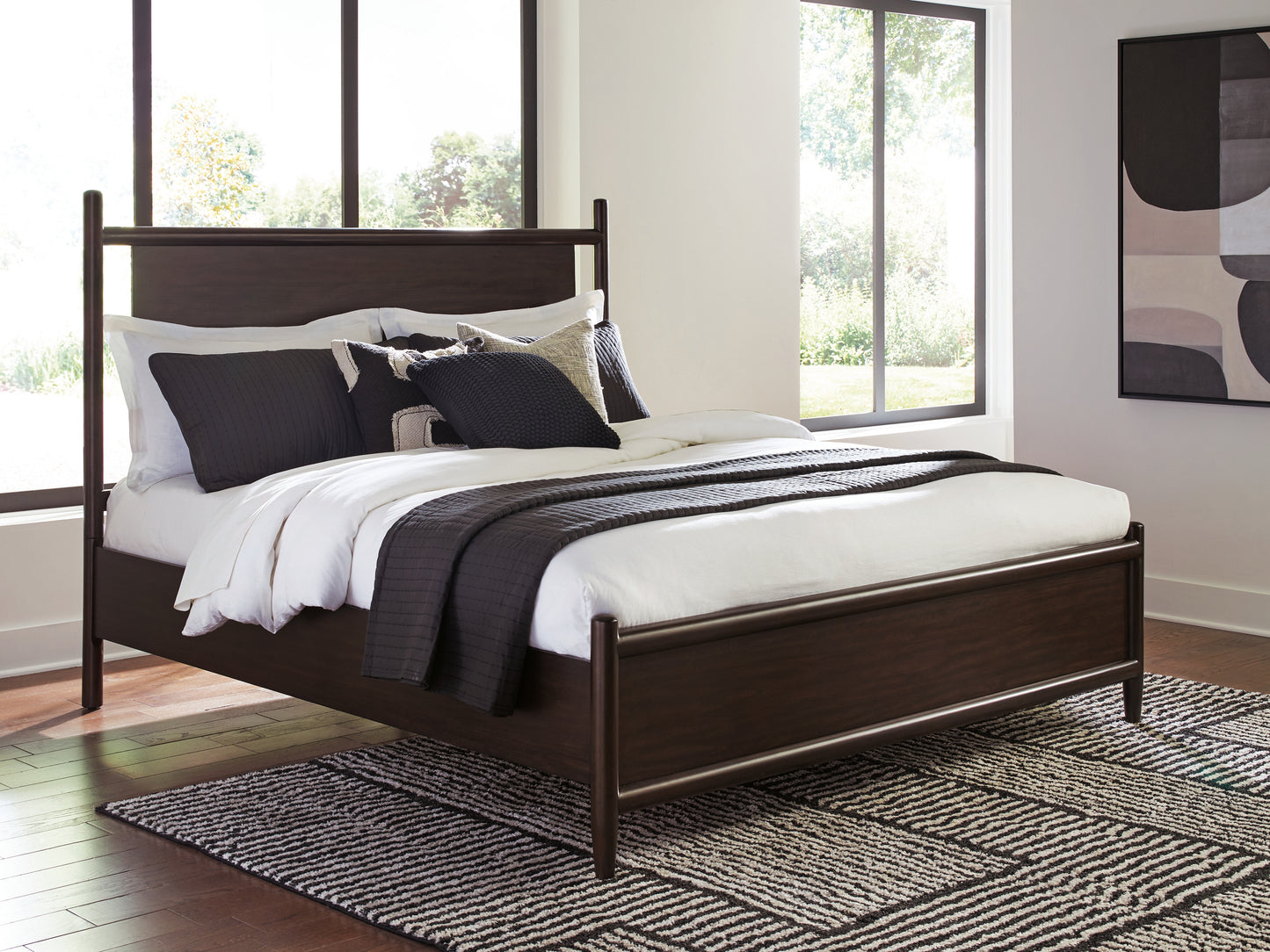 Bradenton Furniture Outlet - Ashley Furniture - Dantenton Bedroom - Queen Panel Bed / Merlot - B611B2