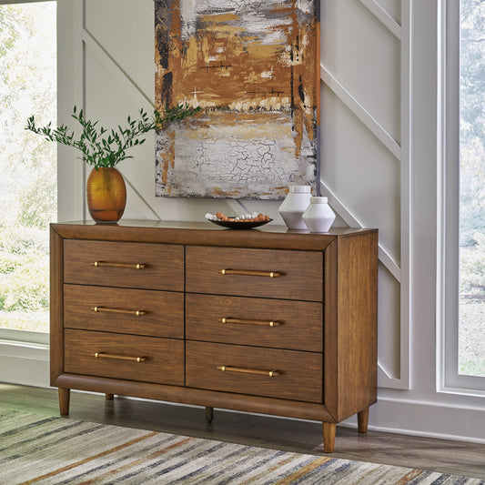 Bradenton Furniture Outlet - Ashley Furniture - Lyncott Bedroom - Dresser and Mirror / Brown - B615B1