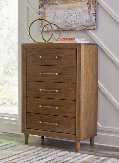 Bradenton Furniture Outlet - Ashley Furniture - Lyncott Bedroom - Five Drawer Chest / Brown - B615-46