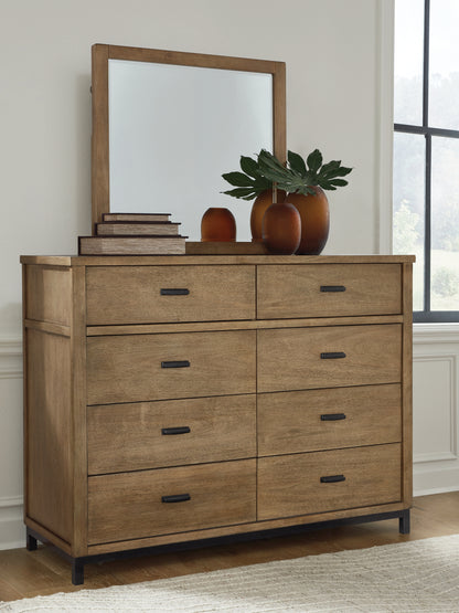 Bradenton Furniture Outlet - Ashley Furniture - Tomtyn Bedroom - Dresser and Mirror / Light Brown - B622B1