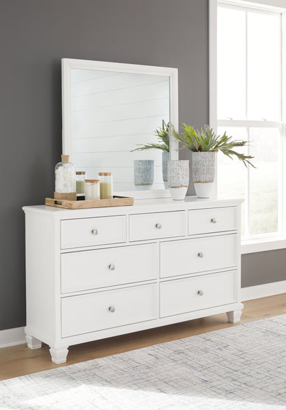 Bradenton Furniture Outlet - Ashley Furniture - Fortman Bedroom - Dresser and Mirror / White - B680B1