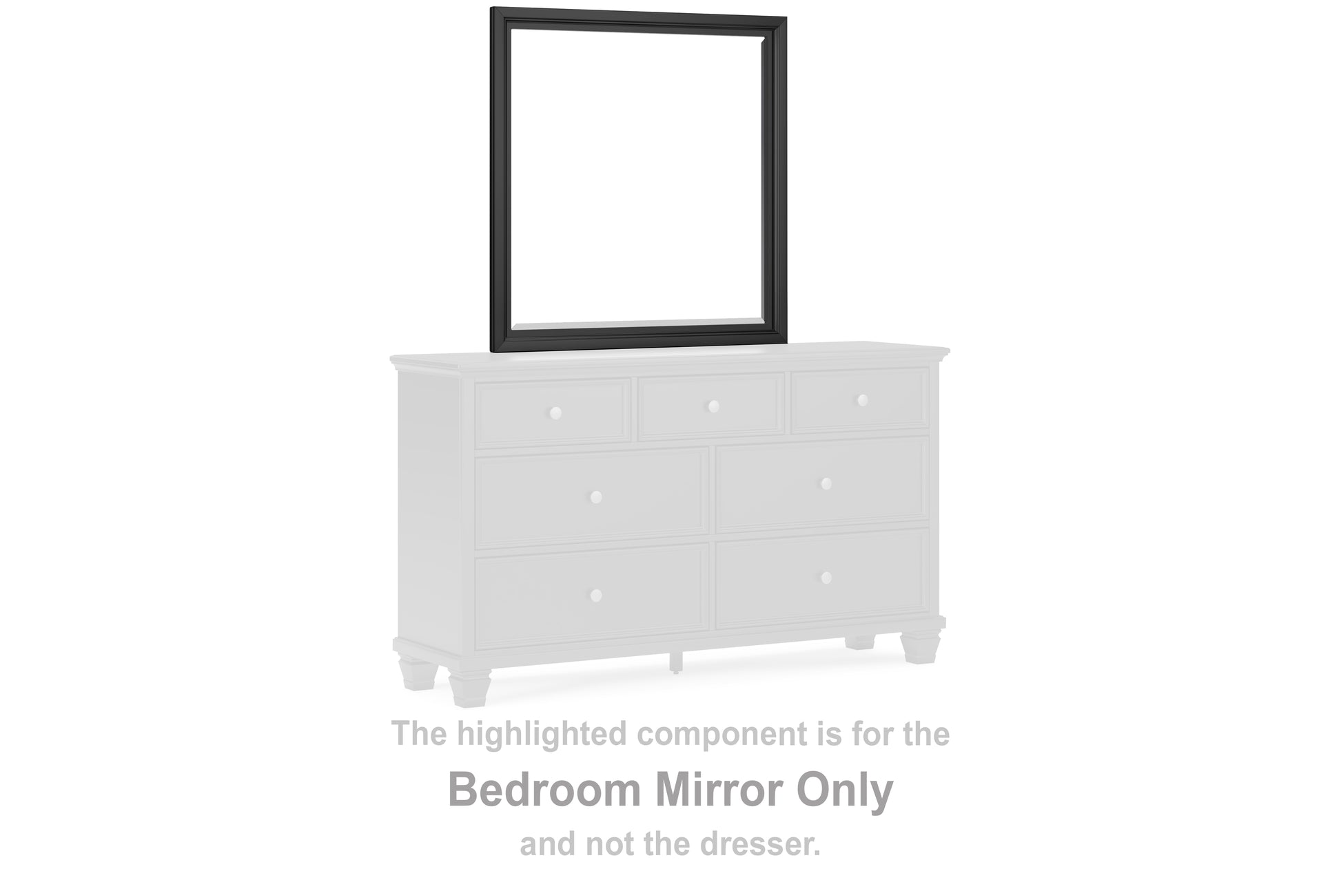 Bradenton Furniture Outlet - Ashley Furniture - Lanolee Bedroom - Bedroom Mirror / Black - B687-36